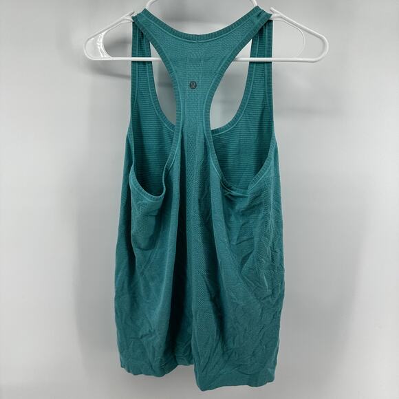Lululemon Swiftly Tech Racerback Seamless Silverescent Heathered Blue Tropics 10 - Picture 5 of 5